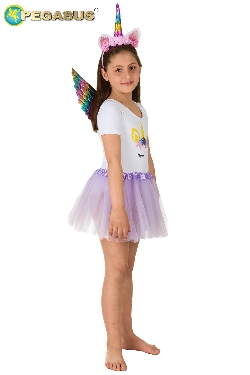 COMPLETO DANZA UNICORNO LILLA BAMBINA